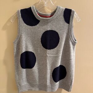 Boden Gray Sweater with Red Stripe